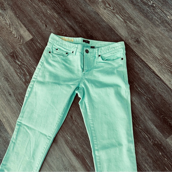 J. CREW FACTORY TOOTHPICK SKINNY JEANS TEAL TURQUOISE LOW RISE DENIM SIZE 29 - Picture 15 of 16